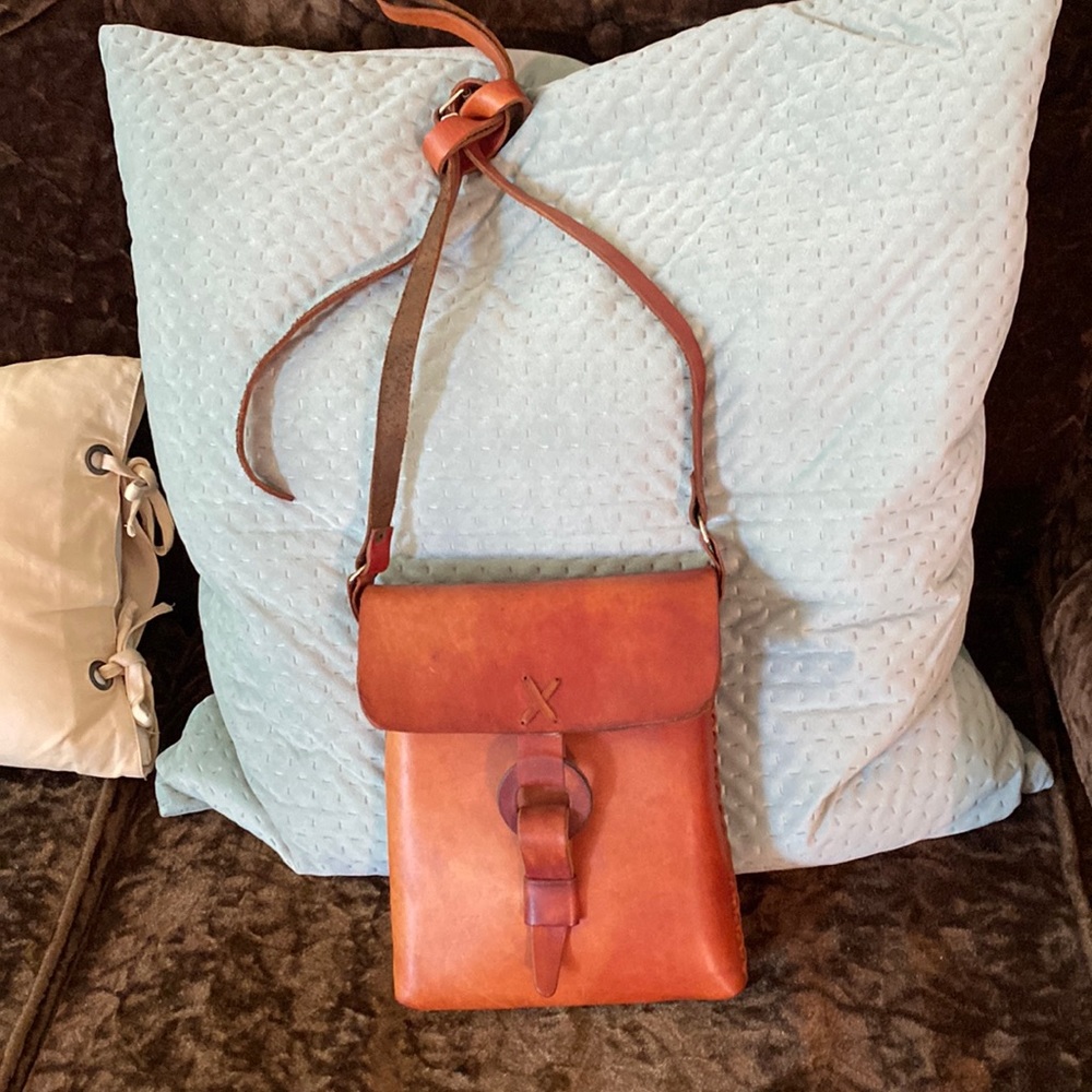 Mexican real leather crossbody pocketbook